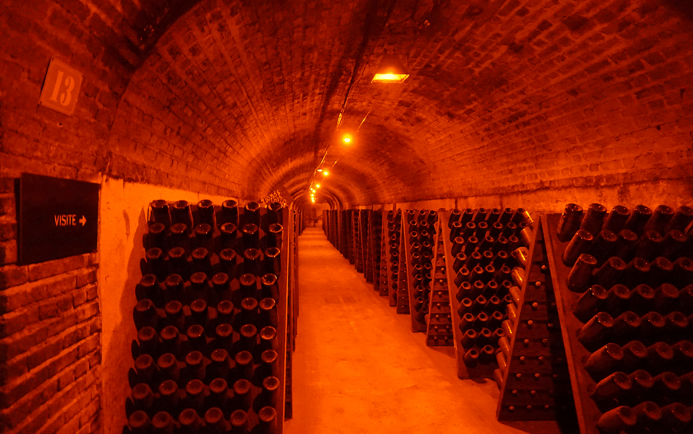 Visita de cave na Veuve Clicquot 
