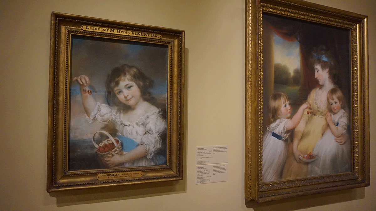 Exposição de pintura no museu do Louvre em Paris